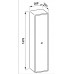 LAUFEN IL BAGNO ALESSI dOt Skříňka koupelnová vysoká, tmavě hnědá, L 4.2190.1.090.429.1
