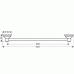 Hansgrohe AXOR CARLTON Držák na osušku 800 mm, chrom 41408000