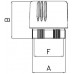 KORAD - TM 3052 ruční hlavice k termostatickým ventilům bílá, chrom 500047