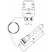 KORAD - T 5011 Termostatická hlavice bílá kapalinová s kapilárou 2 m a jímkou 1/2" 50175