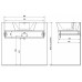 SAPHO MARA 52812 nerezová konzole pod desku 80x44cm