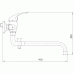 NOVASERVIS METALIA paneláková nástěnná vanová baterie 100mm chrom-otvor 55137/1,0