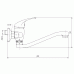 NOVASERVIS METALIA dřezová nebo umyvadlová nástěnná baterie 100mm chr.-lékařská 55074L/T,0