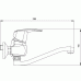 NOVASERVIS METALIA dřezová nebo umyvadlová nástěnná baterie 150 mm chrom-stand. 50070/A,0