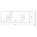 SAPHO ADRIENA 590120-908 deska Rockstone 120x48cm, mardi gras