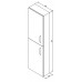 SAPHO VIOLA 59238 skříňka vysoká 40x140x18cm, pravá, dub ferrara