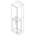 SAPHO VIOLA 59402L skříňka vysoká s košem 35x140x30cm, levá, makassar