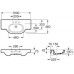 Roca Meridian umyvadlo 100 x 46 cm, maxiClean 732724B00M