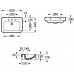 Roca Dama Senso Square umyvadlo 55 x 44 cm 732751C000
