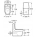 Roca Khroma WC mísa kombi, hluboké splachování, maxiClean 734265700M