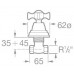Roca Florentina uzavírací podomítkový ventil 1/2“ F studená chrom 75061385A0