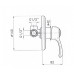SAPHO VANITY 77051 Podomítková sprchová baterie, chrom