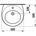 LAUFEN IL BAGNO ALESSI ONE Umyvadlo 52x52,5 s otvorem, LCC 8.1097.1.400.104.1