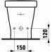 LAUFEN LB3 3268.1.400.308.1 Stojící bidet, s 3 otvory pro baterii, LCC