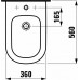 LAUFEN LB3 3268.1.400.308.1 Stojící bidet, s 3 otvory pro baterii, LCC
