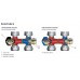 HEIMEIER Multilux 4-Set připojovací garnitura s termostatickou hlavicí, chrom 9690-28.000