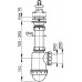 ALCAPLAST Sifon dřezový s nerezovou mřížkou průměr 70mm A441