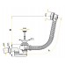 ALCAPLAST Sifon vanový automat komplet chrom (délka 80 cm) A51CR80