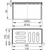 ALCAPLAST Hrdlo vpusti, mřížka 105×105 nerez (pro APV26, APV26C) APV0900