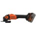 Black & Decker BCG6L8F1S Aku bezuhlíková úhlová bruska (18V/1x4,0Ah), 3x kotouč a taška