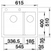 BLANCO PLEON 6 Split InFino Silgranit Beton-Style s excentrem 525307