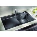 BLANCO ZENAR 45 S-F InFino Silgranit černá dřez vpravo s exc. a kráj. deska dřevo 526042