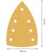 BOSCH Brusný papír EXPERT C470 se 7 otvory pro multifunkční pily 100 × 150 mm, G 60, 10 ks 2608901115