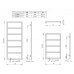 SAPHO BOSTON koupelnový radiátor 550x1336mm, antracit, B-613A