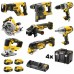 VÝPRODEJ DeWALT Aku combo sada nářadí 18 V - 7 druhů nářadí, 4x aku 5,0 Ah, 4x kufr DCK865P4T-QW POŠKOZENÝ SPODNÍ KUFR!!