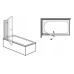 Villeroy & Boch Subway Vanová zástěna 90x150, panty vlevo, chrom satin
