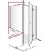 Villeroy & Boch Subway Boční díl krátký 100x155, pro kombinaci s otočnými dveřmi, VILBOclear, chrom satin