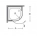 Villeroy & Boch Subway Sprchový kout 100x190, čtvrtkruh, levý, s 1 dveřmi, pochromováno