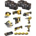 DeWALT DCK865P4T Aku Kombo sada nářadí 18 V - 8 druhů nářadí, 4x aku 5,0 Ah, 4x kufr