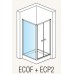 RONAL ECP2 ECO-Line dvoukřídlé dveře, 80cm, aluchrom/čiré sklo ECP208005007
