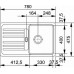 Franke Euroform EFG 614-78, 780x475 mm, Fragranitový dřez stříbrná 114.0120.089