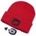 EXTOL LIGHT čepice s čelovkou 45lm, nabíjecí, USB, červená, univerzální velikost 43198