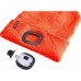 EXTOL LIGHT čepice s čelovkou 4x25lm, USB nabíjení, fluorescentní oranžová, ECONOMY 43455