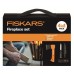 Fiskars Kempingová sada sekera, nůž, ostřič 1025441