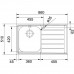 BAZAR Franke Neptun NEX 611/2, 860x510 mm, nerezový dřez 101.0120.271 POŠKOZENÝ!!