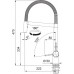 FRANKE FN 3407.031 ACTIVE SEMI PRO chrom, Baterie sprcha/proud 115.0653.407