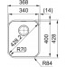 Franke Spark SRX 110-34, 368x428 mm, Dřez, Nerez 122.0736.152