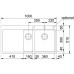 Franke Mythos MTG 651-100/2, 1000x515 mm, fragranitový dřez, bíla led 114.0150.018