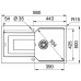 Franke Urban UBG 611-86, 860x500 mm, fragranitový dřez, sahara 114.0700.114