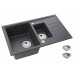 ALVEUS INTERMEZZO 70 granitový dřez, 780 x 480 mm, černý