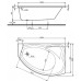 KOLO Agat asymetrická vana 150 x 100 cm, pravá XWA0950000