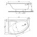 VÝPRODEJ KOLO Agat asymetrická vana 150 x 100 cm, levá XWA0951000 ODŘENÁ!!!