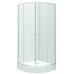 KOLO First čtvrtkruhový sprchový kout 80 cm, vč. vaničky, SATIN ZKPG80214003Z1
