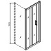 KOLO Geo-6 posuvné dveře 110 cm do niky nebo pro kombinaci s pevnou stěnou Geo-6, sklo čiré/rám stříbrný GDRS11222003A