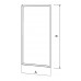 KOLO Geo-6 pevná boční stěna 80 cm pro kombinaci s dveřmi Geo 6, Reflex GSKS80R22003