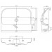 KOLO Traffic umyvadlo 65 cm, oblé, s otvorem pro baterii, s přepadem L91165000